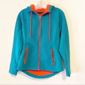 SWISS tech Zipup Jacket Hoodie Teal Blue XS 0-2